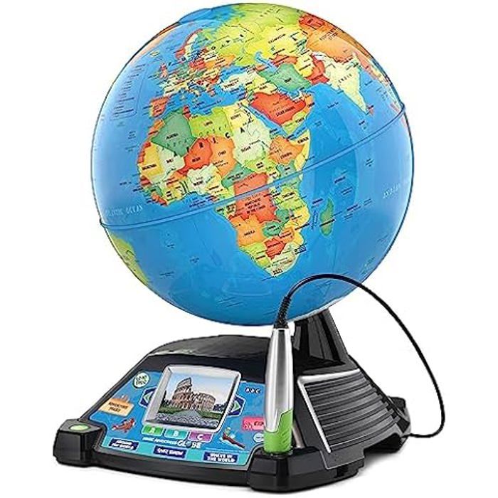 VTech - Globe terrestre interactif multimédia. 11 catégories de contenu à explorer. avec des vidéos BBC. 30x381x305 cm