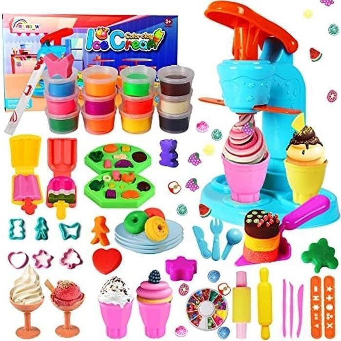 Pâte à modeler - LECOO - 43 pièces - 31 outils moules - 12 pots de couleurs - Créativité enfantine