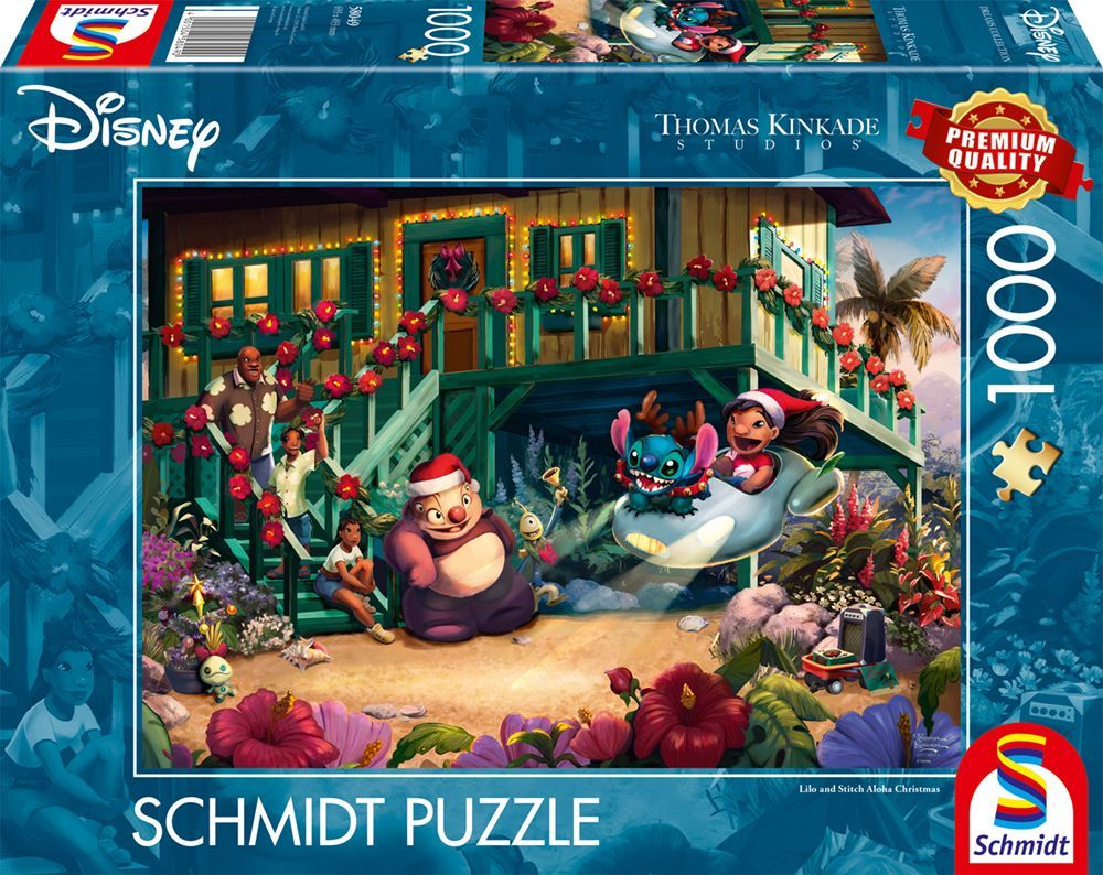 Puzzle - SCHMIDT SPIELE - DISNEY Lilo and Stitch Aloha Christmas - 1000 pièces - Dès 12 ans
