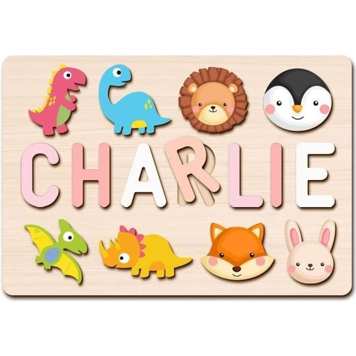 Puzzle Personnalisé - Enfants - Puzzle en Bois - Moins de 100 pièces - Couleurs personnalisées - Cadeau unique