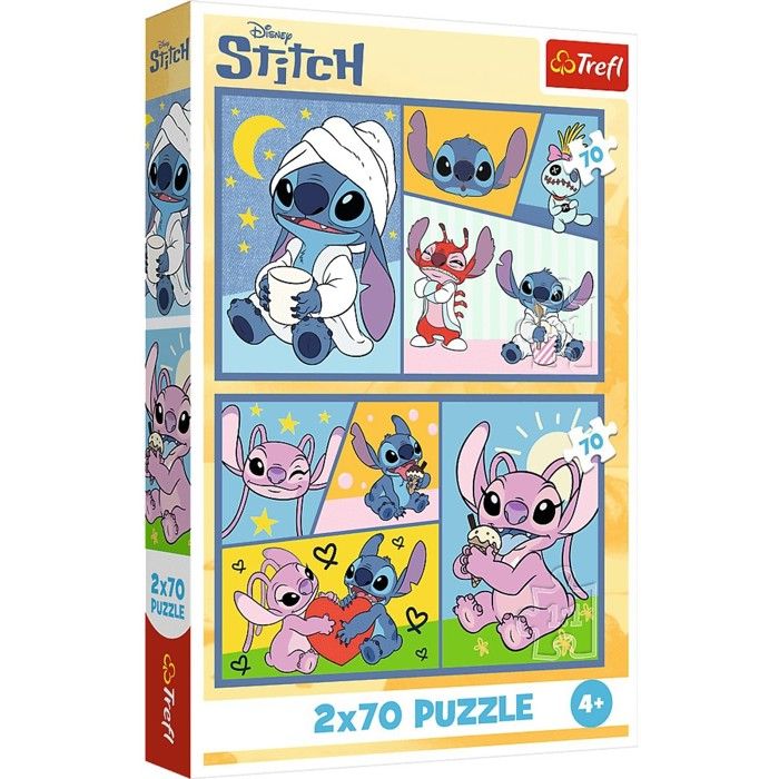 TREFL Coffret 2 puzzles Lilo & Stitch - 2×70 pièces dès 7 ans