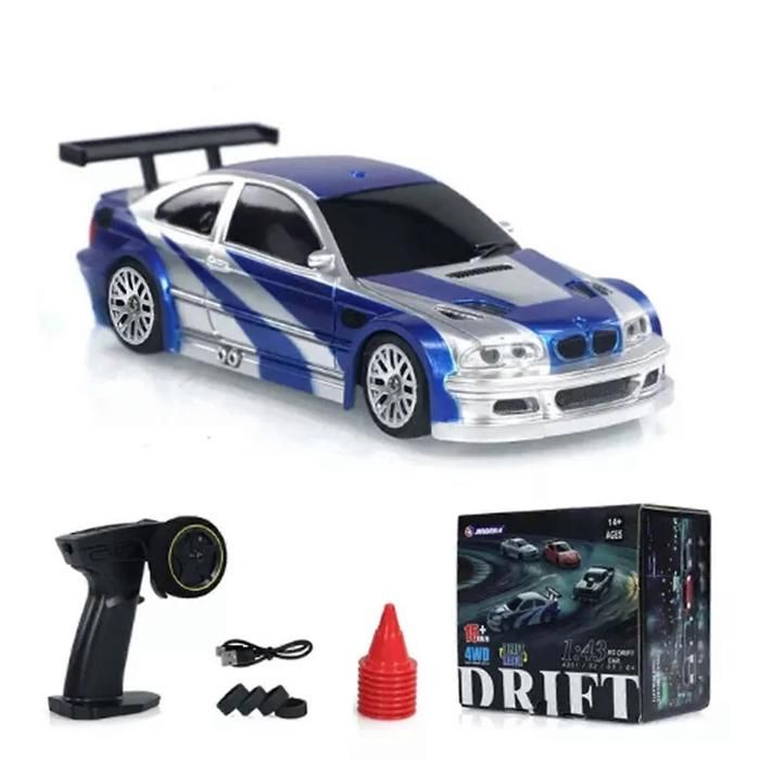 Voiture de course 4x4 télécommandée à léchelle 1/43 jouet miniature prêt à rouler lumières js