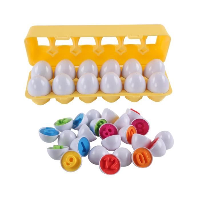 Jouets Éducatifs Oeufs de Pâques pour Enfants - Marque - Modèle - Reconnaissance - 1 2 3 4 Ans
