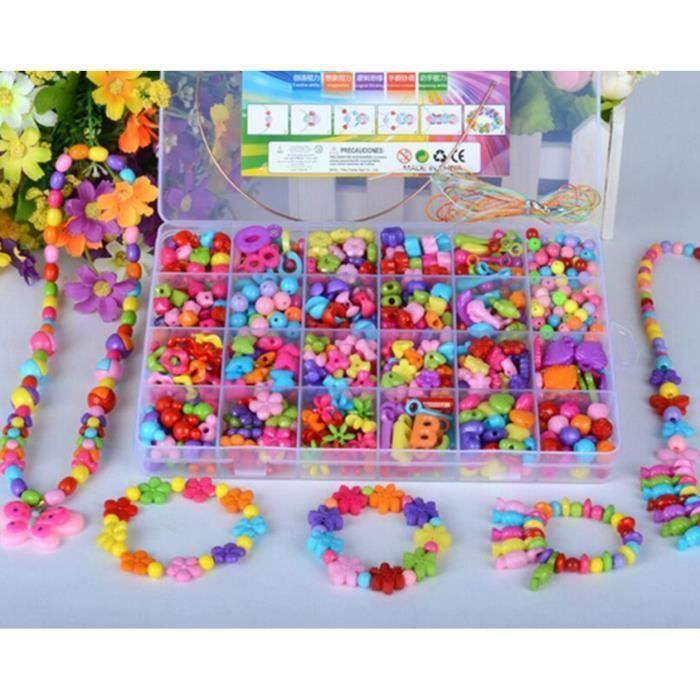 Coffret perles enfant - Multicolore - 6 ans - Acrylique - Jouet éducatif - Créativité