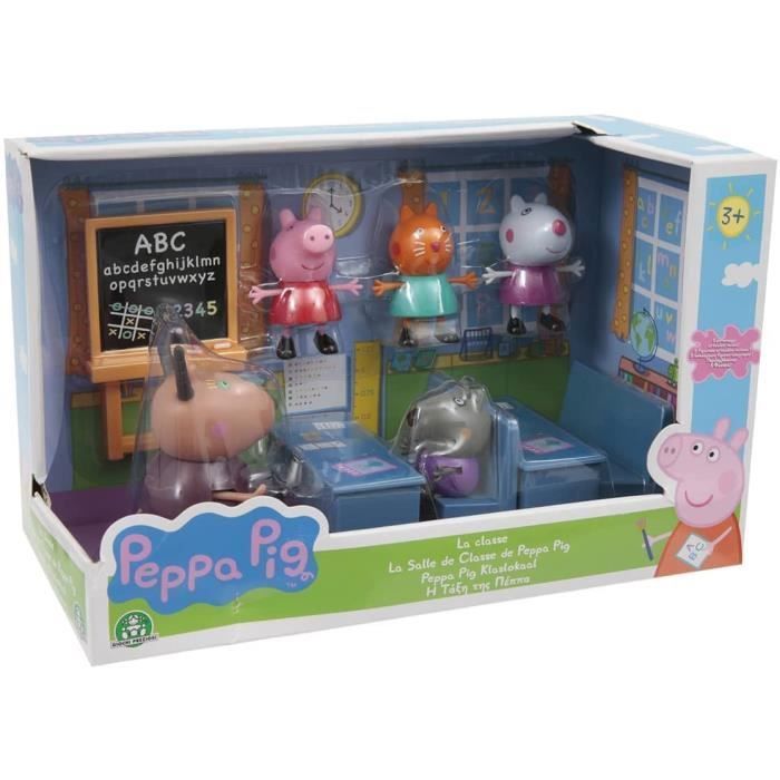Jouet - Peppa Pig - Salle de Classe - 7 Personnages - Accessoires Inclus - Pour Enfants 3 Ans et Plus