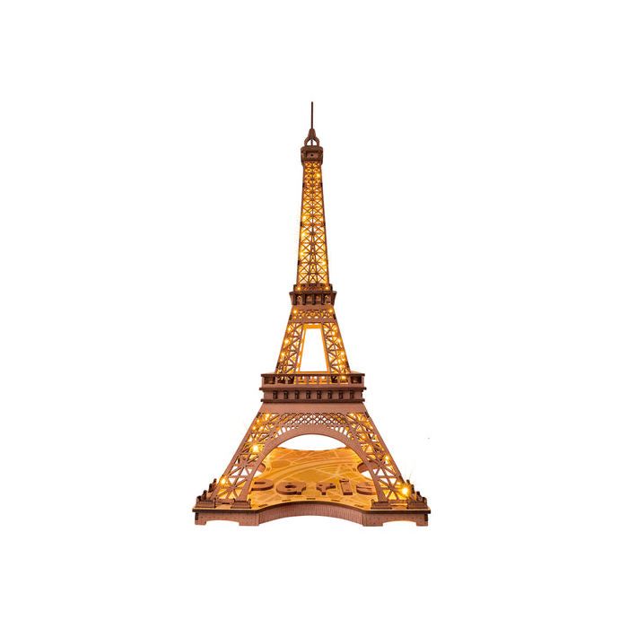 Puzzle 3D en bois à construire - ROBOTIME Nuit de la tour Eiffel DIY
