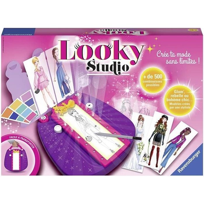 Looky Studio  - Ravensburger - Loisirs créatifs - Dessins de mode - Studio de stylisme format maxi - dès 6 ans