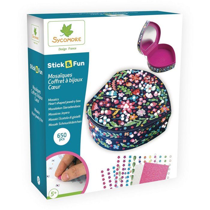 3D Mosaïques - SYCOMORE - StickN Fun - Coffret coeur - Dès 5 ans