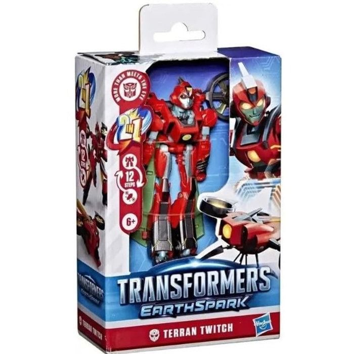 Figurine robot - TRANSFORMERS - Terran Twitch - 12 7 cm - Conversion 2-en-1 (robot↔drone) - Dès 6 ans