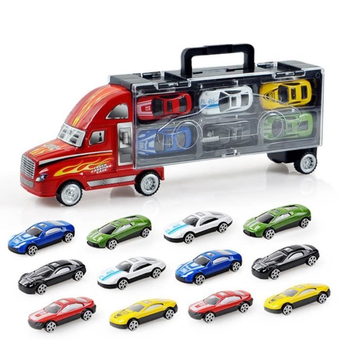 Jouet de Camion de Transporteur avec 12 Mini Voitures en Métal pour des Garçons et des Filles