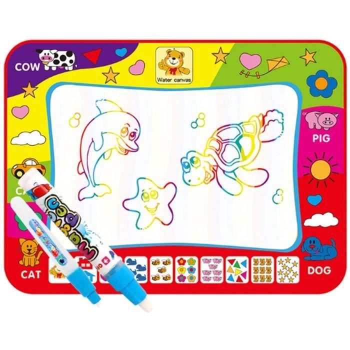 Tapis Doodle Enfant - Tapis Dessin Eau - Crayons à leau - Jouet Ludique et éducatif pour Enfants