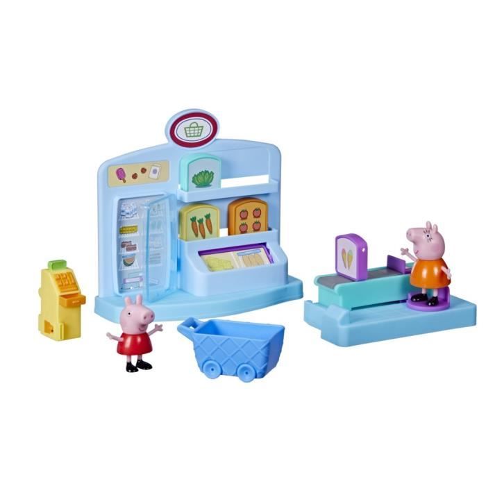 Figurines Peppa Pig à lépicerie - PEPPA PIG - Peppas Adventures - 2 figurines et 8 accessoires thématiques