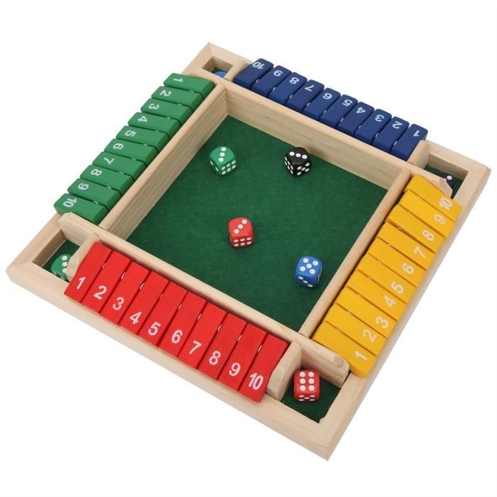 Jeu de dés de plateau - SURENHAP - Jeu de Maths - Planche en Bois - Jeu Interactif Parent-enfant