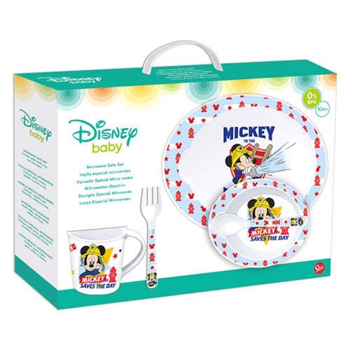 Set micro bébé 5 pièces (Assiette, bol, tasse et couverts) Mickey Mouse to the Rescue