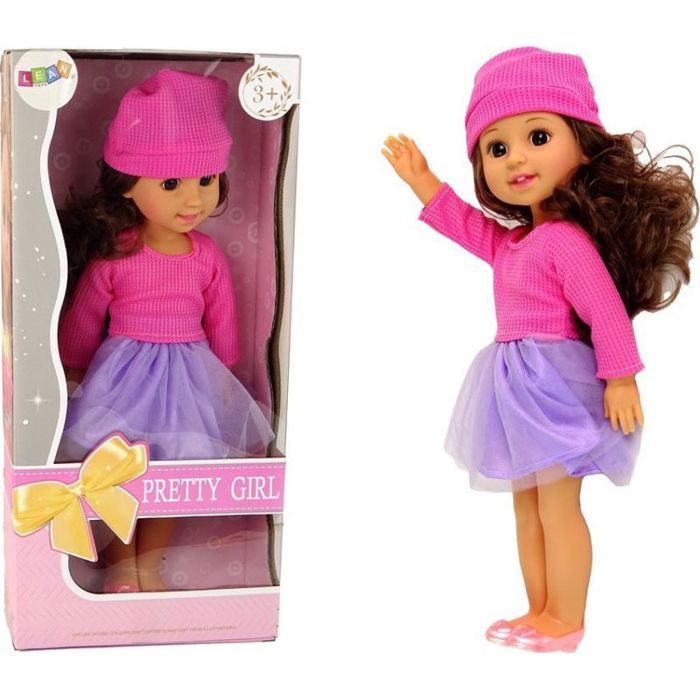 Poupée - LEANTOYS - Poupée bébé fille - Cheveux bruns - Taille 40 cm - À partir de 3 ans