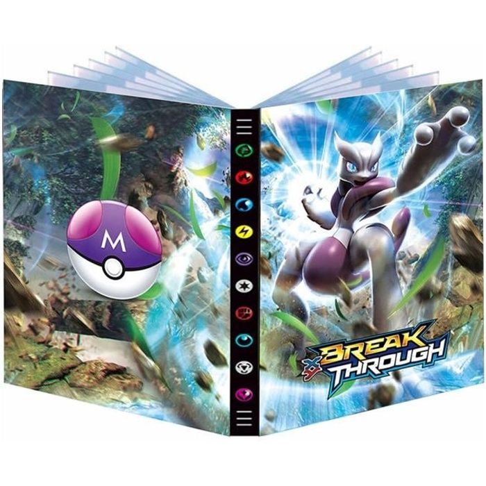 Cahier Range Cartes Portfolio - Pokémon - 24 Feuilles - 432 Cartes - Plastique Noir