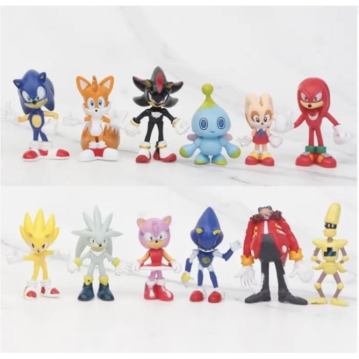 Figurines - GENERIQUE - Sonic - Lot de 12 - Plastique dur - 3 à 6 cm