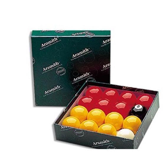 Jeu de Billes - Aramith - 57 mm - 7 Boules Rouges - 7 Boules Jaunes - 1 Boule Blanche