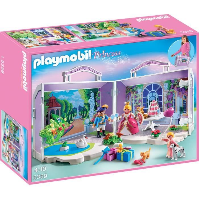 PLAYMOBIL Princess - Pavillon Royal Transportable - 99 pièces - Pour Enfant de 4 à 10 ans