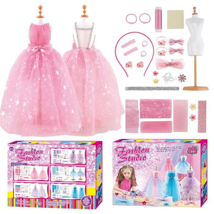 Kit de création de mode - AZWIX - Mannequins - Tissus et accessoires - Pour filles à partir de 8 ans