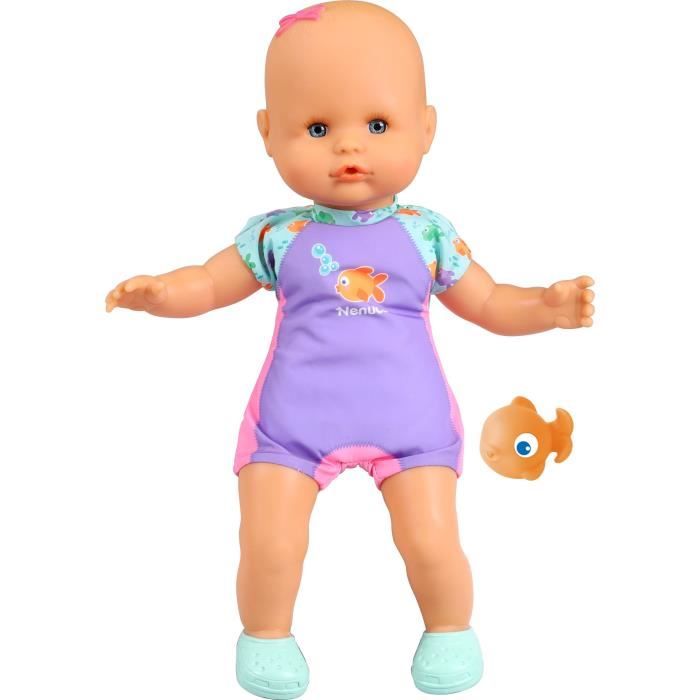 Poupon et son poisson - GPTOYS - NENUCO - Mon premier bain - NFN88 - 35 cm - Dès 10 mois