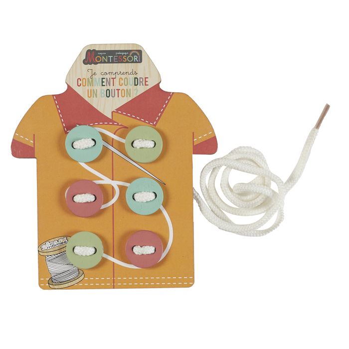 Jeu dAdresse Boutons Montessori 14cm Multicolore
