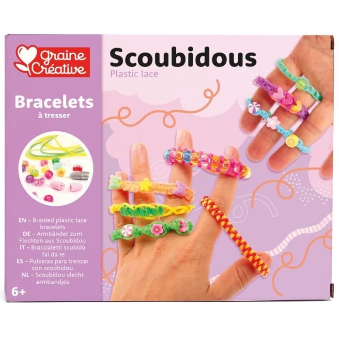 Kit scoubidous - Graine Créative - Bracelets à tresser - Multicolore - À partir de 6 ans - Mixte