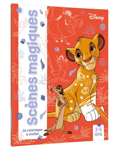 Disney - Scènes magiques (3+) 32 coloriages à révéler - Hachette Disney