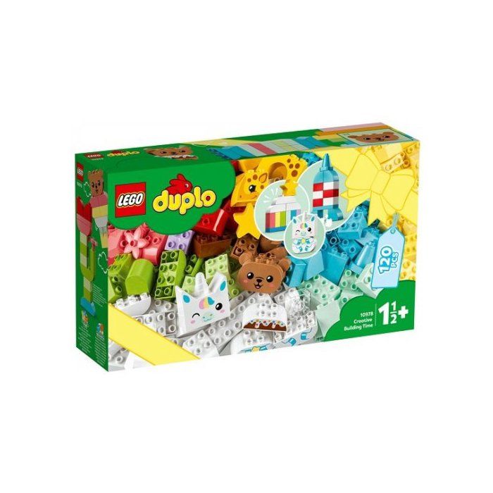 LEGO Duplo - Boite de construction creative 120 pieces - Briques 1er Age 18 mois et plus - Ref. 10978 + Carte Animaux