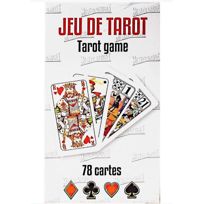 Jeu de cartes - CMP - Tarot - 78 cartes plastifiées - Multicolore - Pour adultes