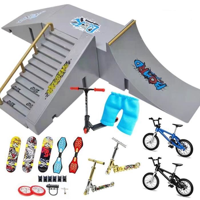 Finger scooter deux roues Mini planches à roulettes rampe ensembles doigt BMX bout doigts vélos touche Skate Deck nouveauté jouets