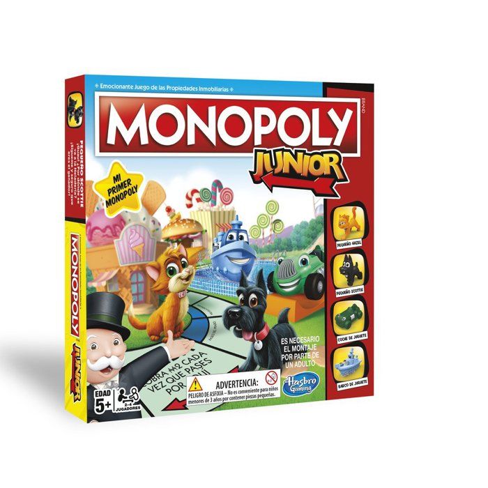 Jeu de societe - jeu de plateau Monopoly - A6984PT4 - Junior Hasbro - version espagnole