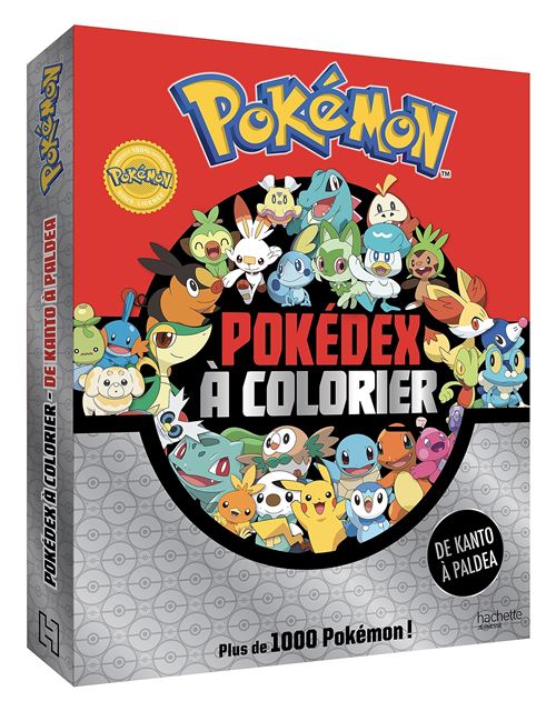 Pokémon - Pokedex à colorier de Kanto à Paldea Livre de coloriages - Hachette Jeunesse