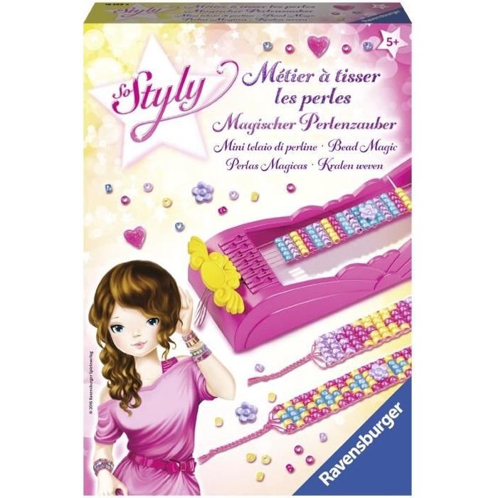 Métier à tisser les perles - Ravensburger - Fille - Coffret complet création bracelets DIY - Dès 5 ans