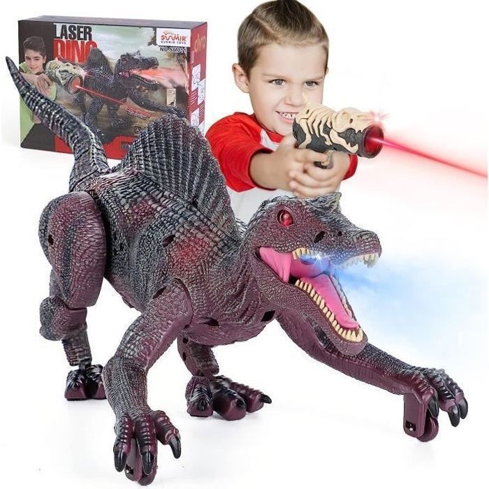 Dinosaure Télécommandé avec LED Lumineux et Pulvérisation - Marque - Modèle - Rouge - Enfant - Mixte