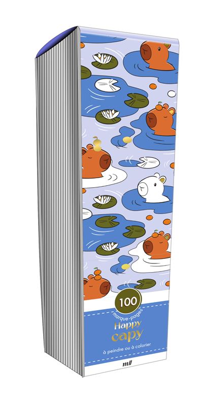 Marque-pages - Happy capy - Édition Premium - 100 marque-pages à peindre ou à colorier -  Collectif - Merci Les Livres - Livre-jeu