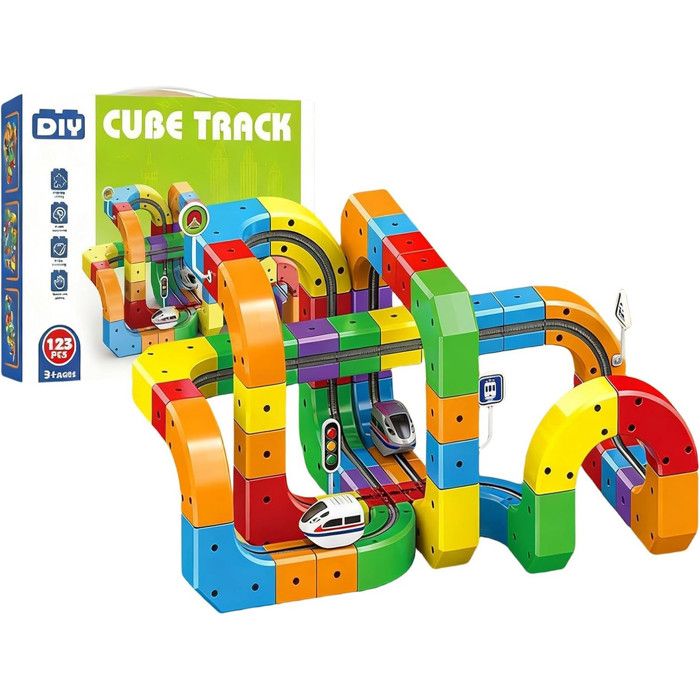 Circuit Voiture - Jouet Train Électrique Magnétique 81PCS - USB Rechargeable 120mAh - Créativité Éducation et Amusement Familial
