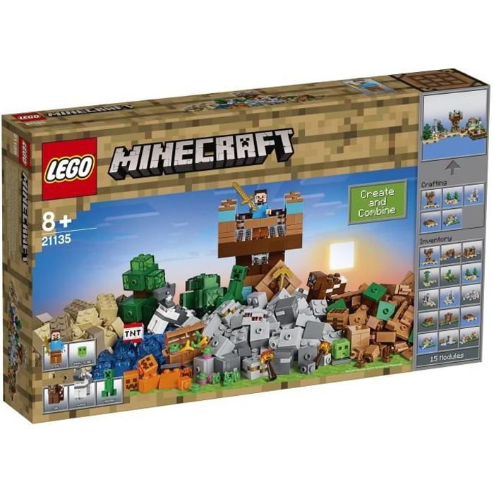 Jeu de construction - LEGO - Minecraft - La Boîte de Construction 2.0 - 717 pièces - A partir de 8 ans