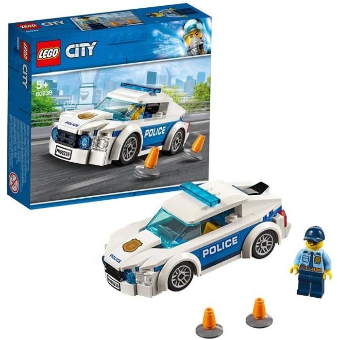 LEGO® City 60239 La voiture de patrouille de la police Ensemble de Véhicules Jouet pour Enfants Fille Garçon de 5 ans et +