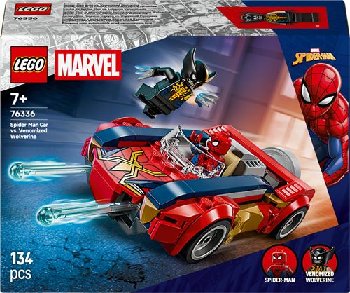 LEGO® Marvel 76336 Spider-Man et sa voiture contre Wolverine vénomisé