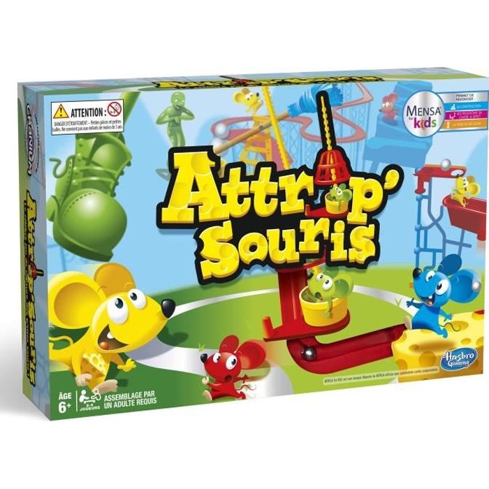 Attrapsouris - Hasbro Gaming - Jeu de plateau pour enfants dès 6 ans - installation plus facile que dans les versions précédentes