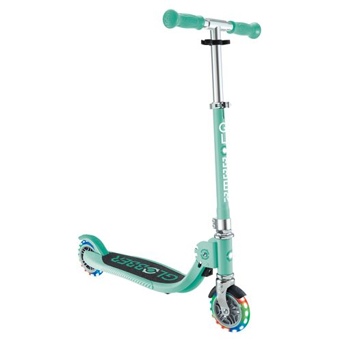 Trottinette enfant 2 roues Globber Flow Foldable Junior Lights Vert Menthe