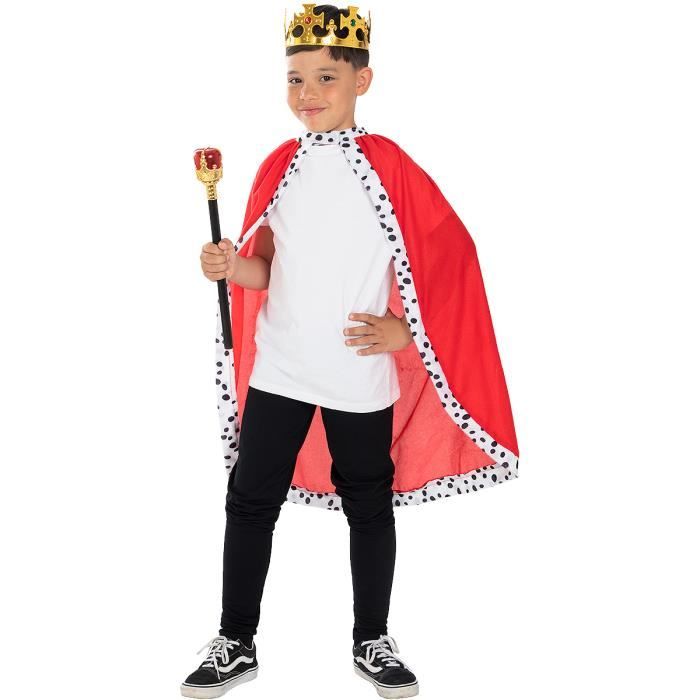 Déguisement Cape De Roi Enfant - Funidelia - 120933 - Accessoires Déguisement Garçon Anniversaire Carnaval Noël Halloween