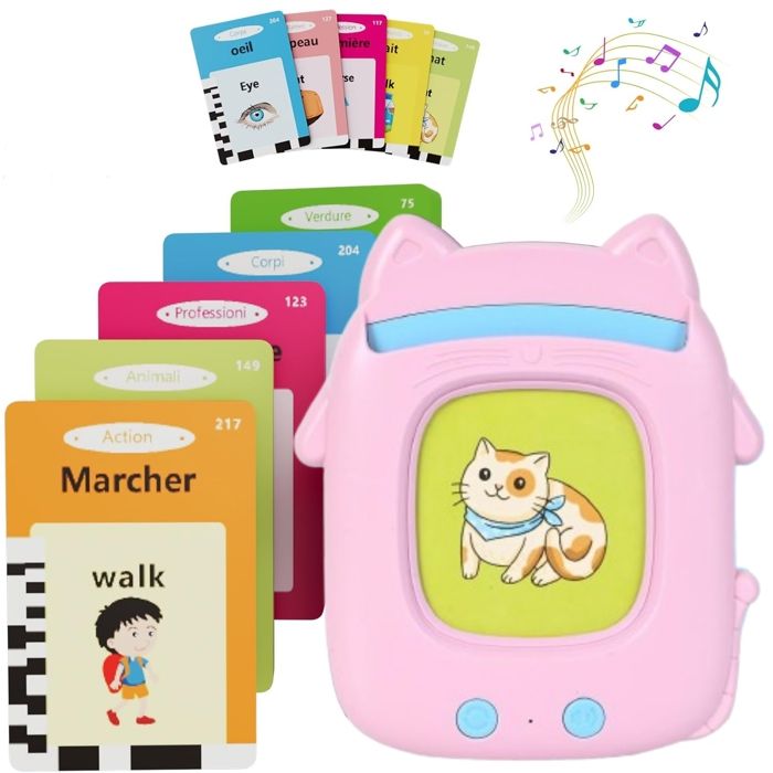 Cartes flash éducatives pour enfants machine dapprentissage bilingue cadeau déducation précoce pour enfants 112 cartes