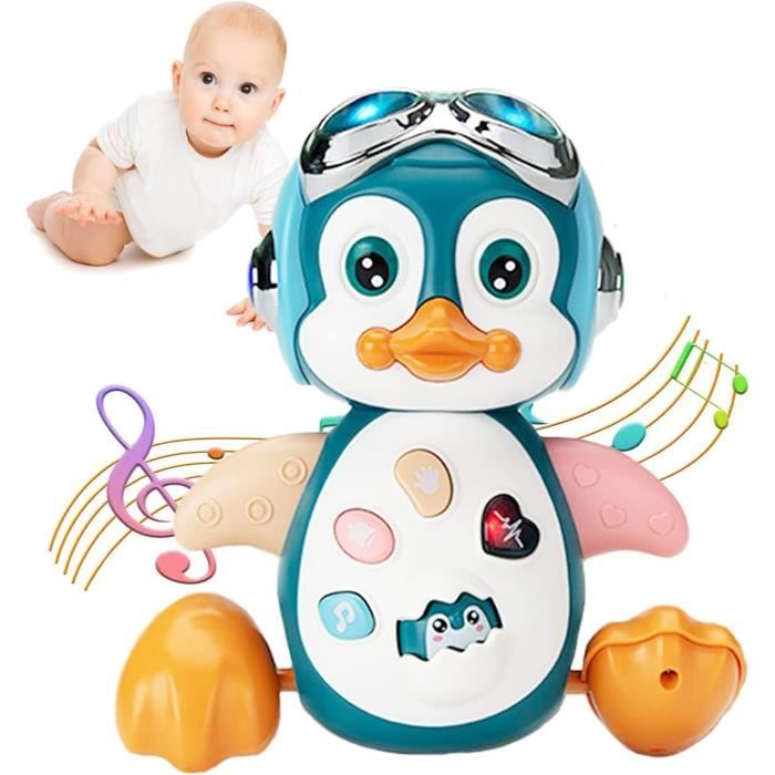 Pingouin Jouet Musical Bebe 1 an Fille Garcon Rampant Jeux Bebe Enfant Éducatif Montessori Jouet d Éveil Bebe 6 9 12 24 Mois Cadeau