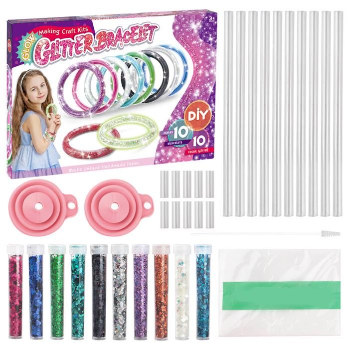Activité Manuelle Kit Bracelet Enfant Jouet Fille 5 - 8 ans Cadeaux Anniversaire Activité Manuelle BricolageCadeau Loisir Creatif