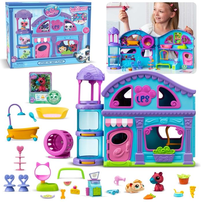 Littlest Pet Shop Animalerie + 2 figurines animaux figurines mobiles 4+