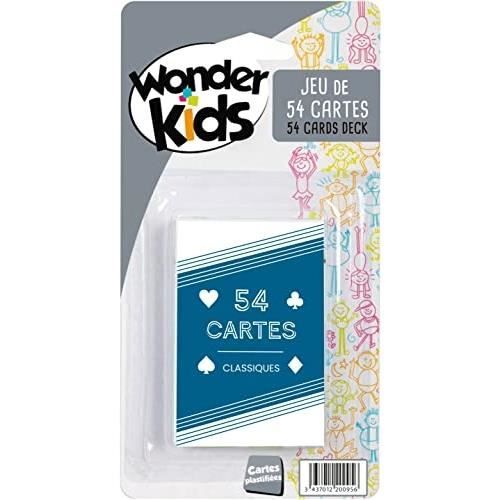 Jeu de cartes - WONDERKIDS - LOT DE 54 CARTES PLASTIFIÉES - Intérieur - Mixte - 2 joueurs ou plus