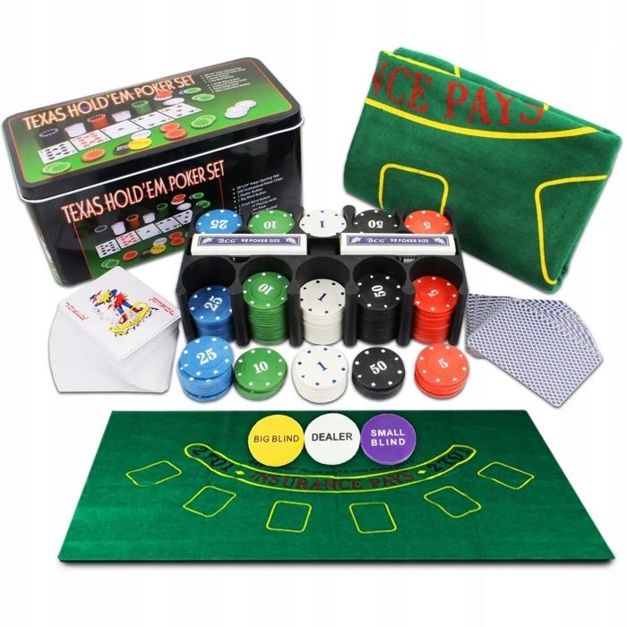 Coffret de poker ou de dés en coffret de 200 jetons 2 jeux