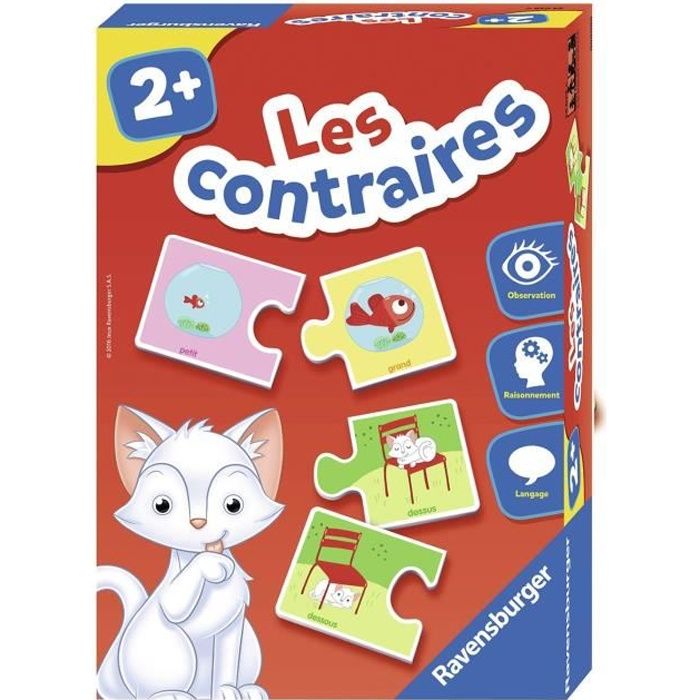 Les contraires - Jeu éducatif - Découvertes des contraires - Ravensburger - Dès 2 ans
